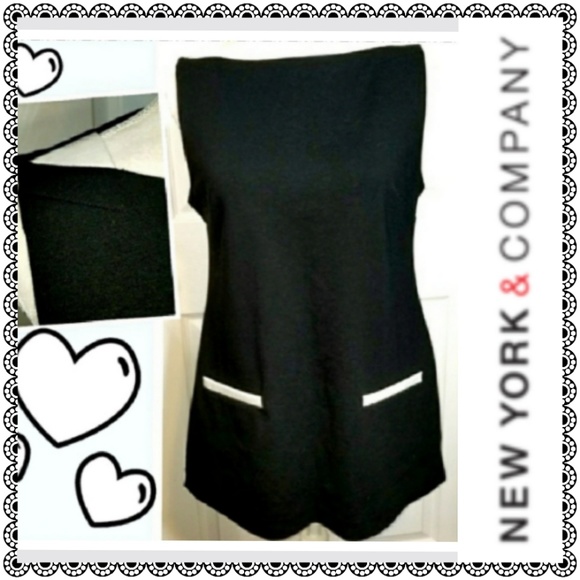 New York & Company Dresses & Skirts - 🛍 {New York & Co} black stretch mini dress, sz M